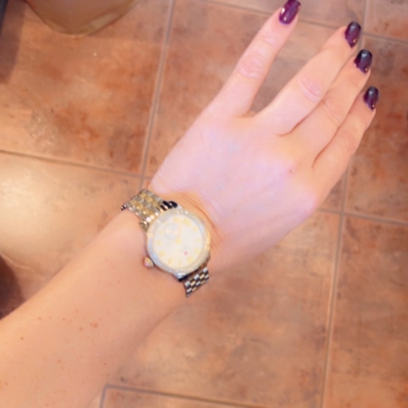 Michele Gold/Silver Harbor 2 Tones Dial Mww28a000002 Watch NWT - Picture 15 of 15